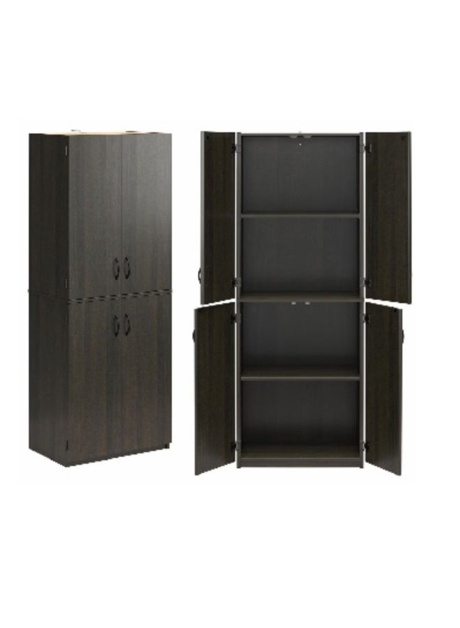 Elegant Design 4-Door Storage Cabinet Espresso 182 x 38 x 70 cm 5040900WCOM
